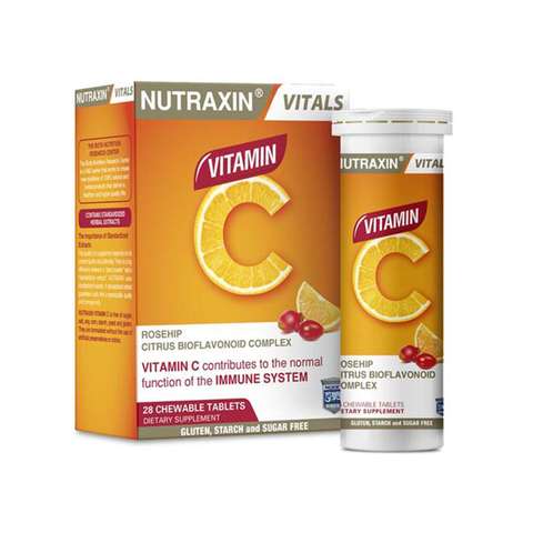 Nutraxın Portakal Aromalı C Vitamin Çiğneme 28'li