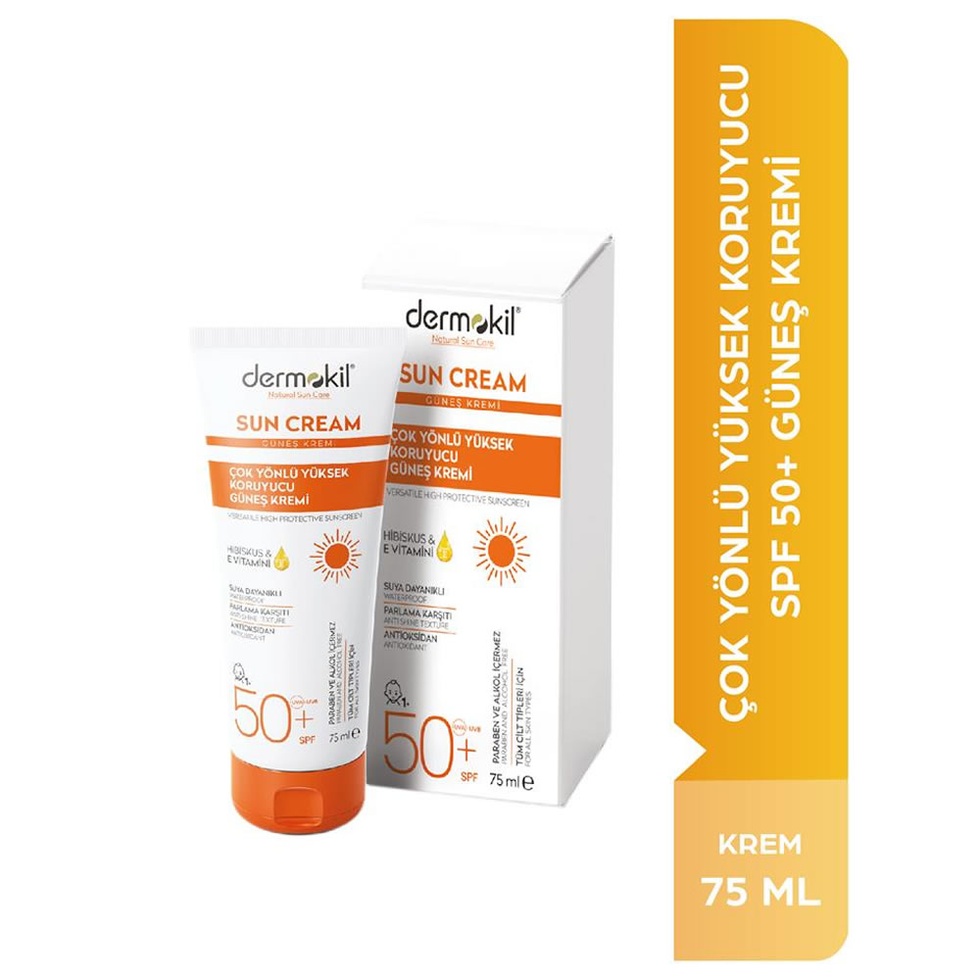 Sun Cream, Çok Yönlü Yüksek Koruyucu Güneş Kremi 50 SPF 75 ml