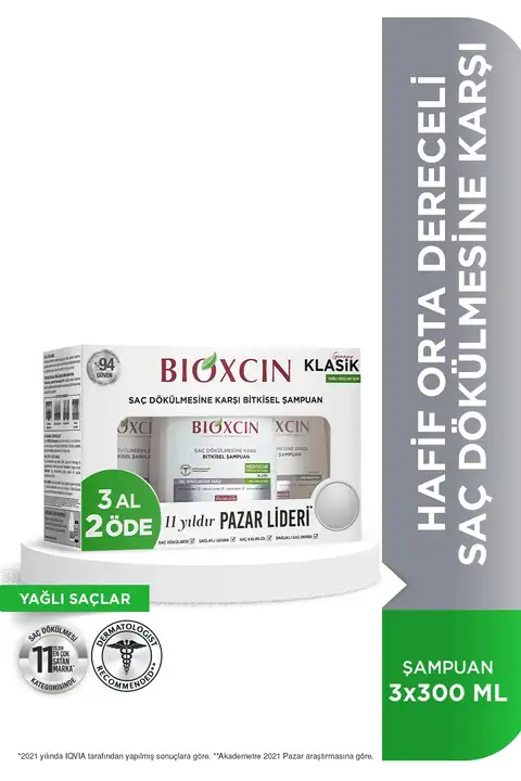 Genesis 3 Al 2 Öde Yağlı Saçlar Için Şampuan 3*300ml