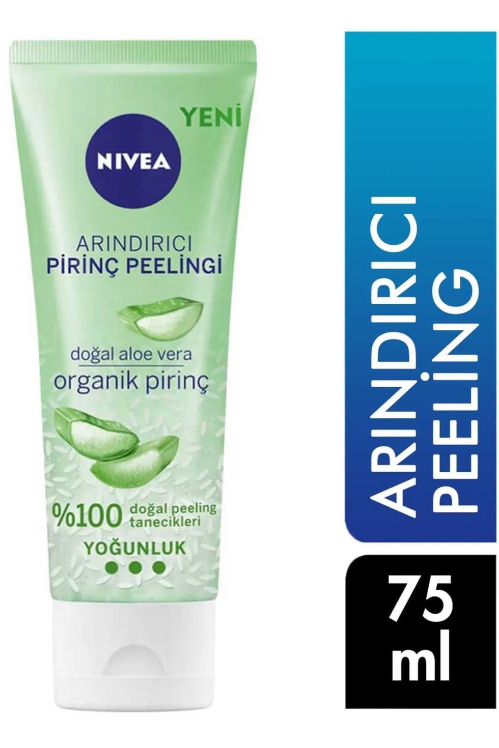 Arındırıcı Organik Pirinç Peeling 75ml, Aloe Vera, Yağlı ve Karma Cilt Tipleri, Gözenek Temizleyici