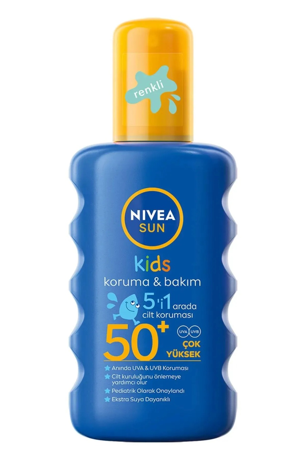 SUN Çocuklar İçin Güneş Koruyucu Vücut Spreyi 200ml, SPF50 Yüksek Güneş Koruyucu, Nemlendirici