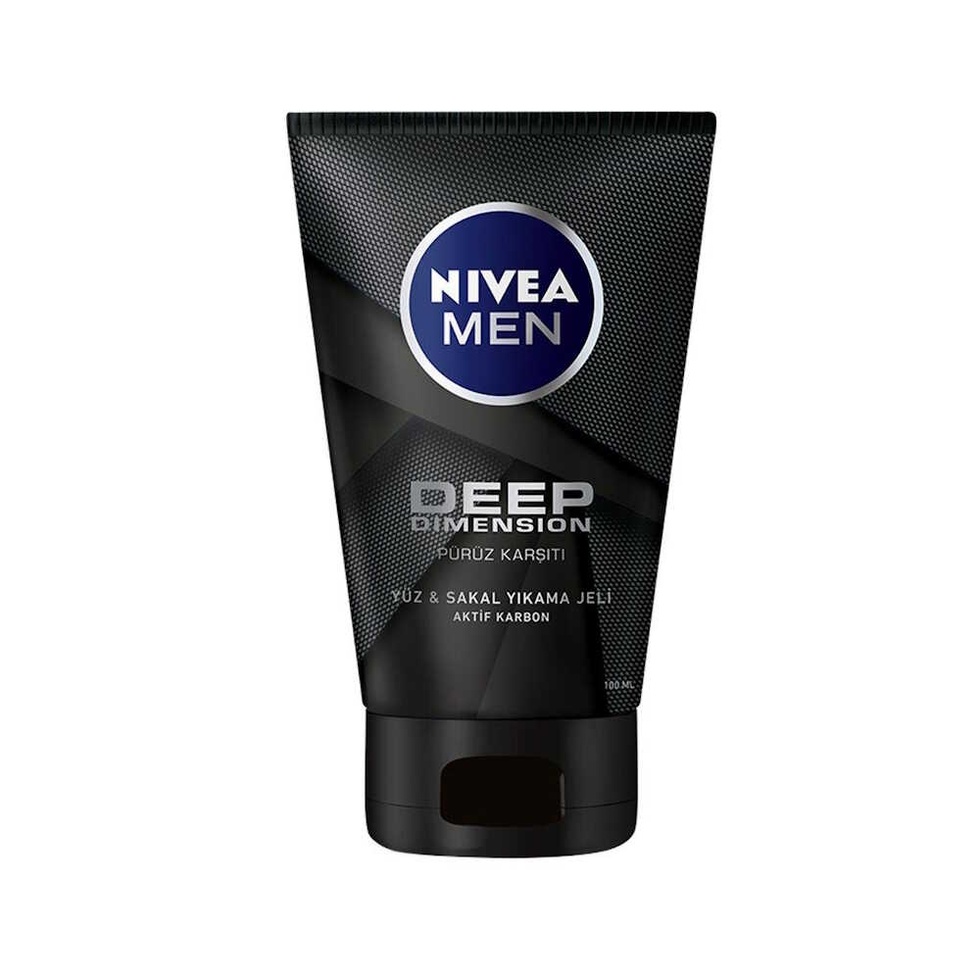 MEN Erkek Yüz ve Sakal Temizleme Jeli Deep Dimension 100ml, Cilt Arındırıcı, Aktif Karbon