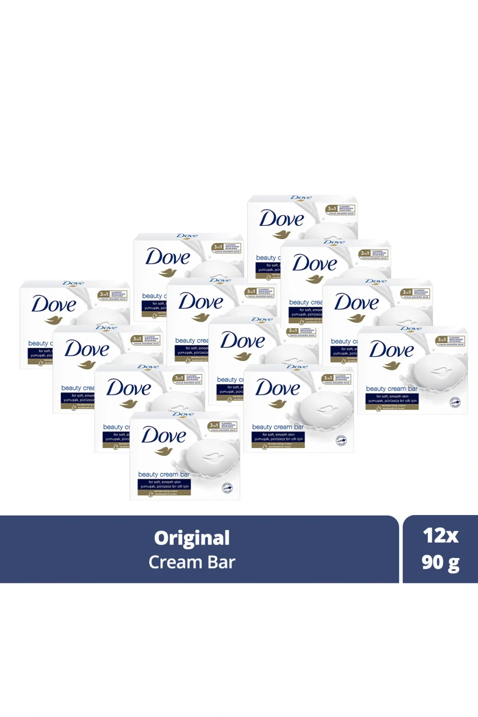 Beauty Cream Bar Katı Güzellik Sabunu Original Nemledirici Etkili 90 G X12