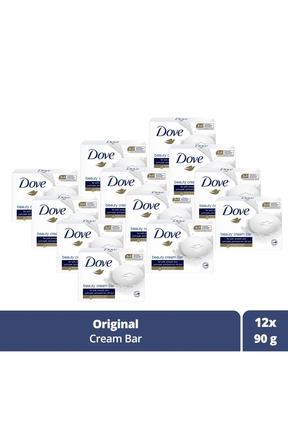 Beauty Cream Bar Katı Güzellik Sabunu Original Nemledirici Etkili 90 G X12