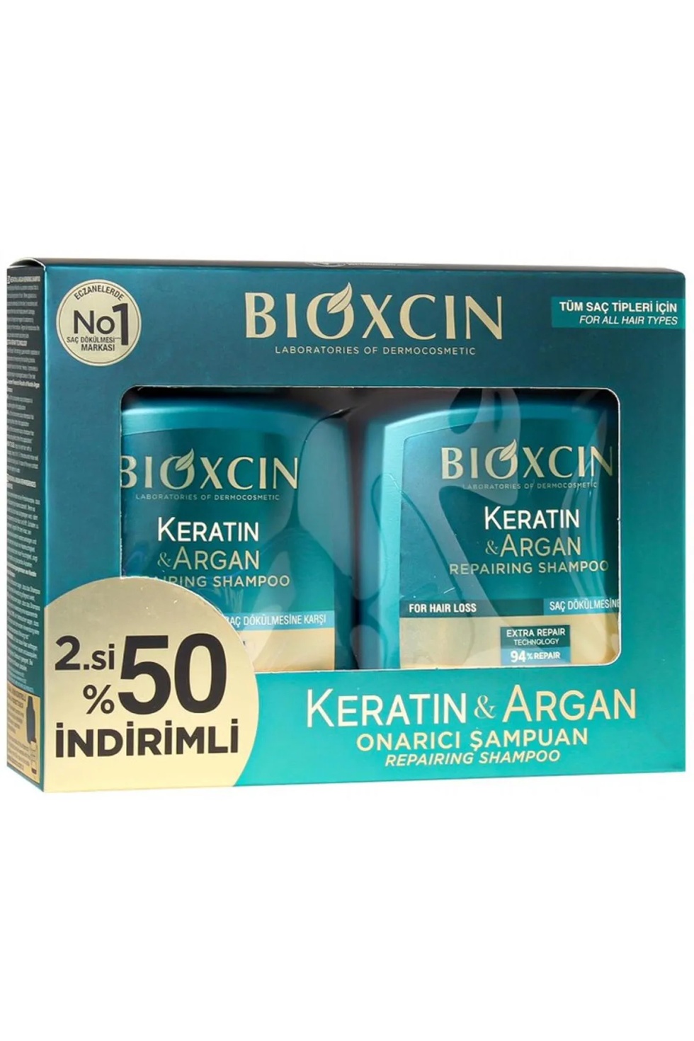 Keratin & Argan Onarıcı Şampuan 300 Ml - Yıpranmış Ve Hasar Görmüş Saçlar 2 Li Avantaj Set