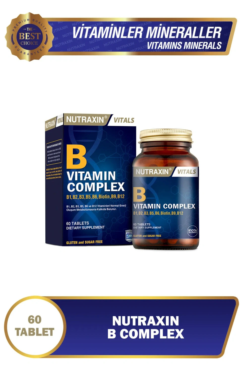 Nutraxın B Complex Vitamin 60 Tablet