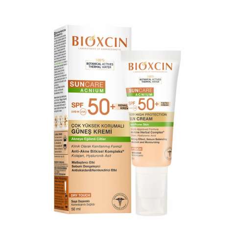 Sun Care Akneye Eğilimli Ciltler Için Renkli Güneş Kremi 50 Spf - Tinted, Akne, Dry Touch, Mat