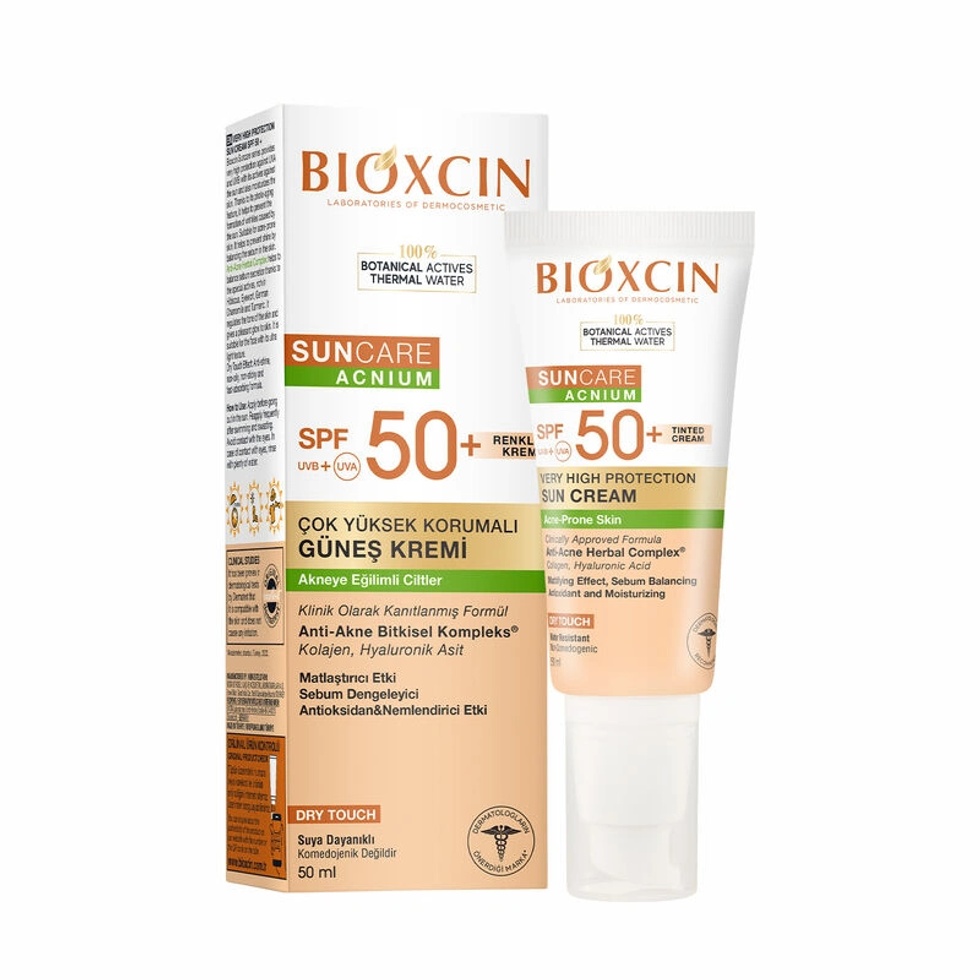 Sun Care Akneye Eğilimli Ciltler Için Renkli Güneş Kremi 50 Spf - Tinted, Akne, Dry Touch, Mat