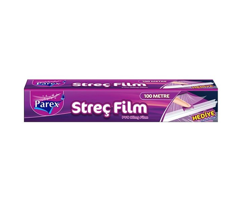 Streç Film 100 mt Ve Kesme Bıçağı