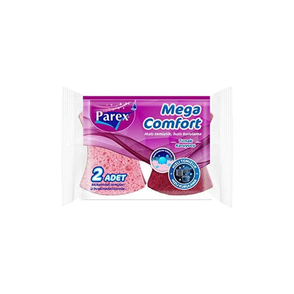 Mega Comfort Oluklu Sünger 2li Bulaşık Süngeri