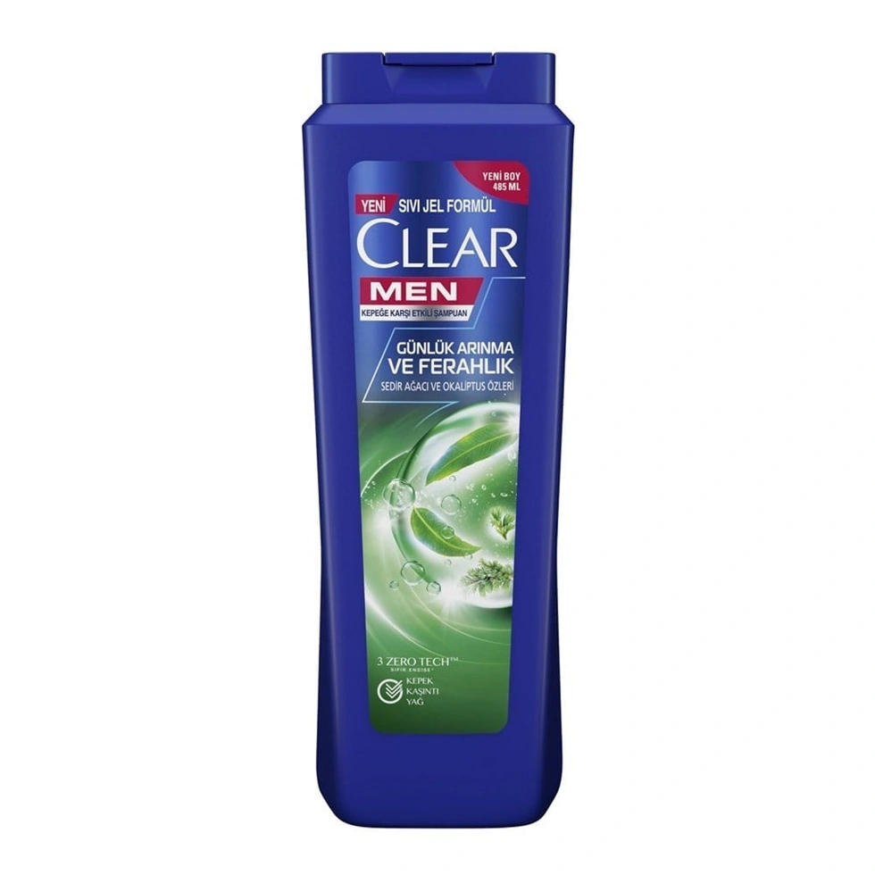 Men Kepeğe Karşı Etkili Şampuan Günlük Arınma ve Ferahlık Sedir Ağacı ve Okaliptus Özleri 485 ml