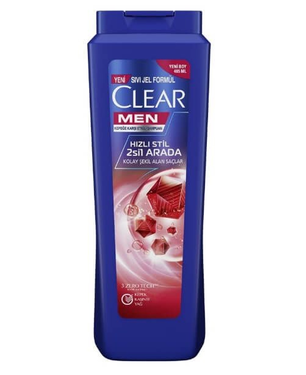 Men Kepeğe Karşı Etkili Şampuan Hızlı Stil 2'si 1 Arada Kolay Şekil Alan Saçlar 485 ml