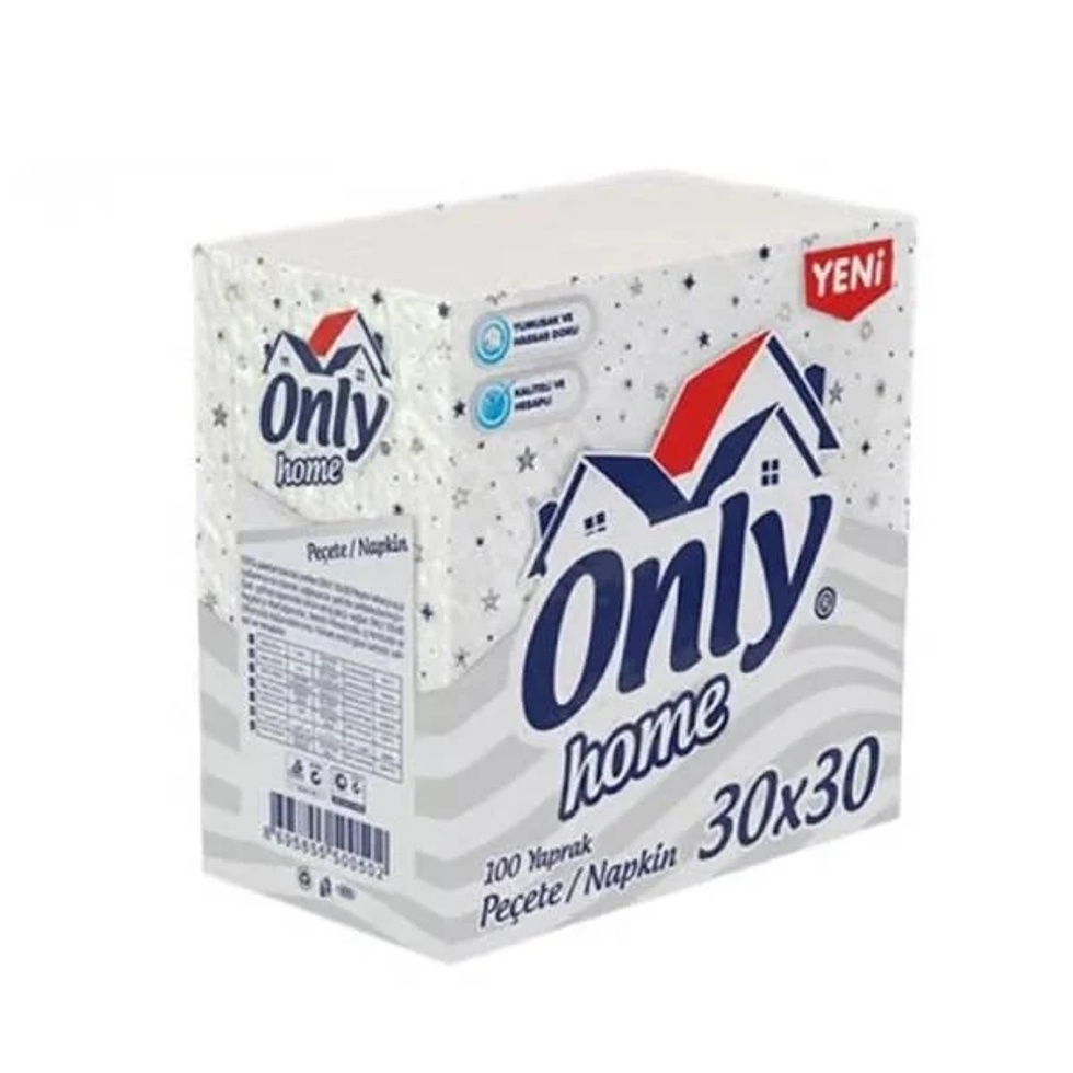 ( YENİ 30*30 HOME CONFORTLİNE PEÇETE) YENİ 30*30 100'lü x 24 Paket 16 g/m² TEK KAT Orta Boy Kağıt Peçete