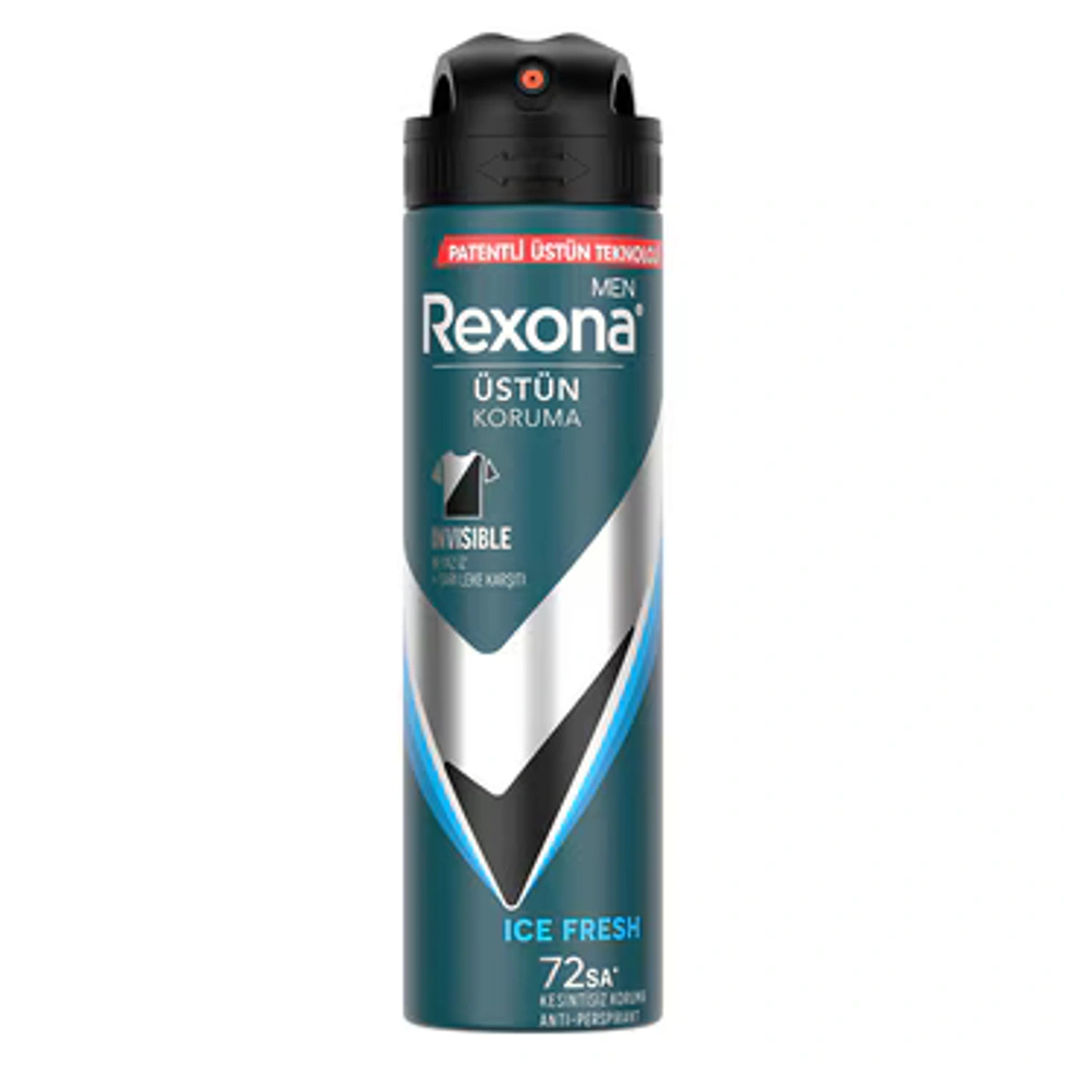 Men Erkek Sprey Deodorant Invisible Ice Fresh 72 Saat Kesintisiz Üstün Koruma 150 ml X3