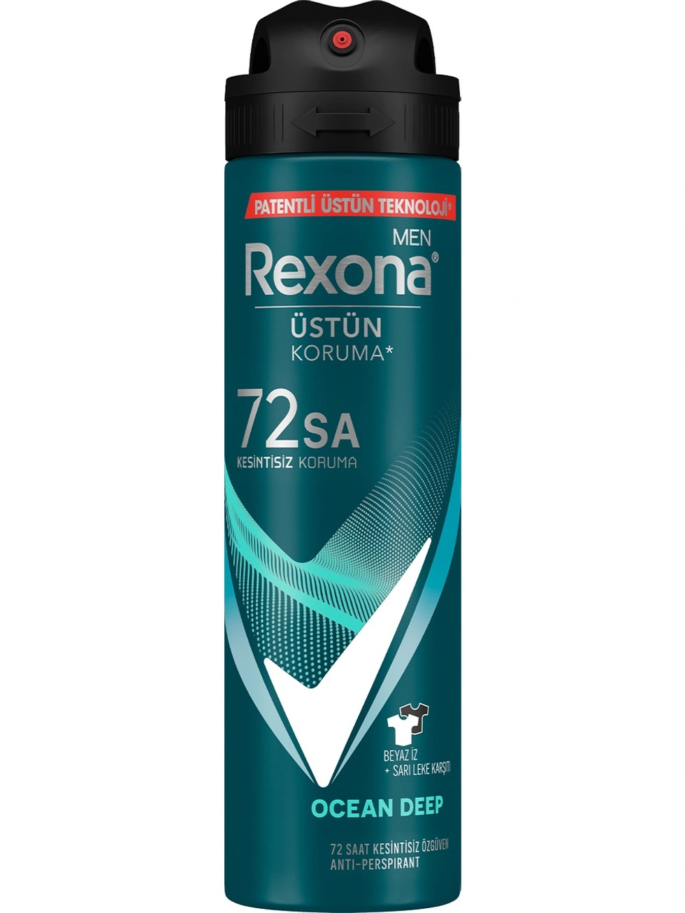 Men Erkek Sprey Deodorant Invisible Ocean Deep 72 Saat Kesintisiz Üstün Koruma 150 ml X3