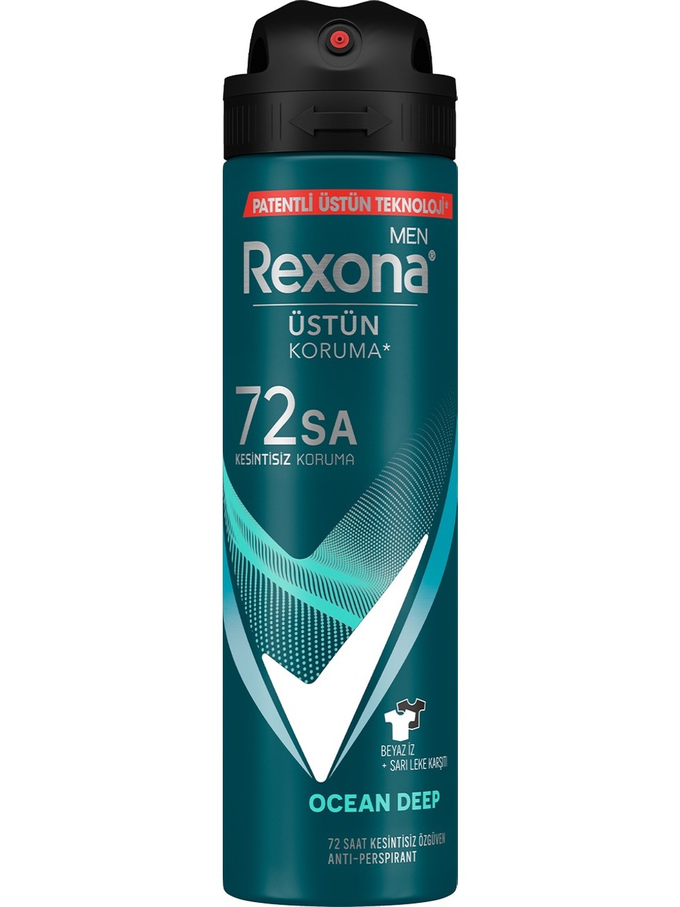 Men Erkek Sprey Deodorant Invisible Ocean Deep 72 Saat Kesintisiz Üstün Koruma 150 ml X3