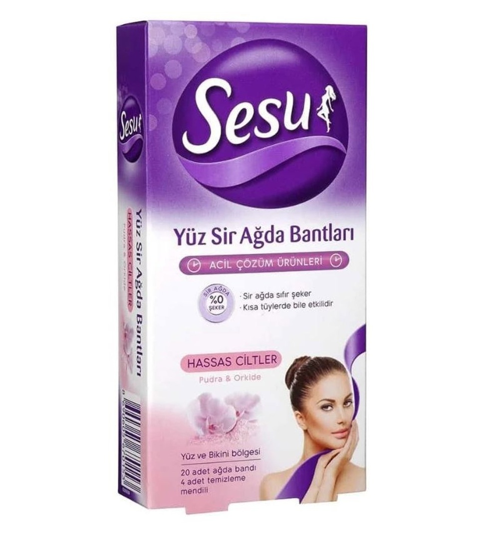 Yüz Sir Ağda Bantları Hassas Ciltler 20 Li