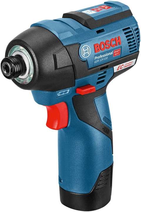 Professional Gdr 12 V-110 Ec 12 Volt 2,5 Ah Çift Akülü Darbeli Somun Sıkma - Kömürsüz Motor
