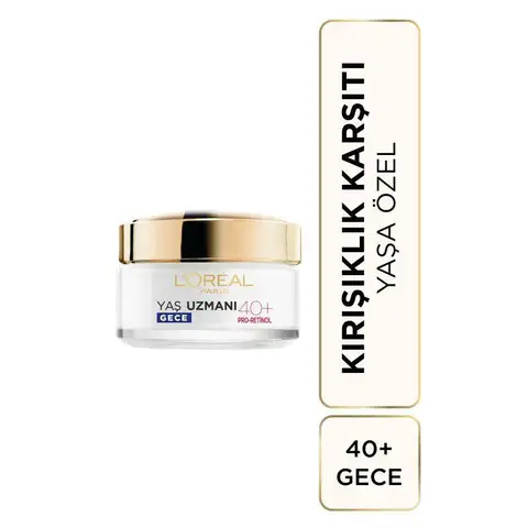 Paris Yaş Uzmanı 40+ Kırışıklık Karşıtı Sıkılaştırıcı Gece Kremi 50 ml