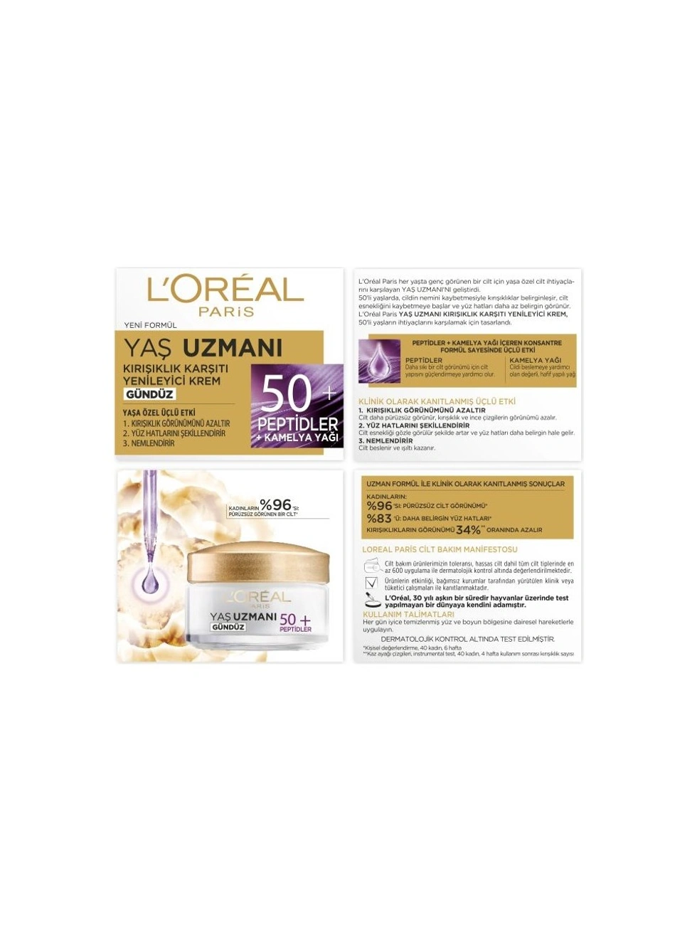 Paris Yaş Uzmanı Kırışıklık Karşıtı Krem Gündüz 50 ml