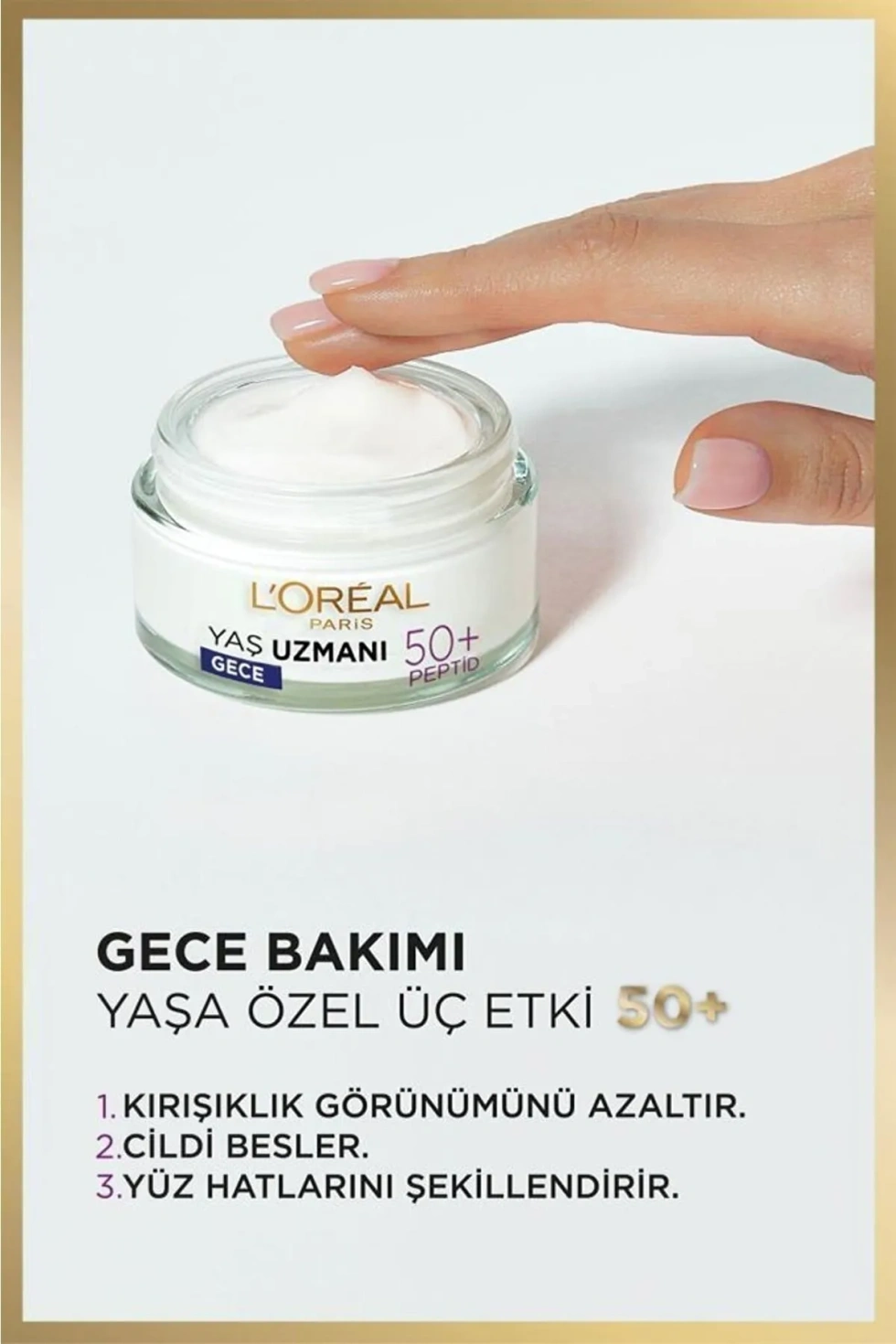 Paris Yaş Uzmanı Kırışıklık Karşıtı Gece Bakım Kremi 50 ml