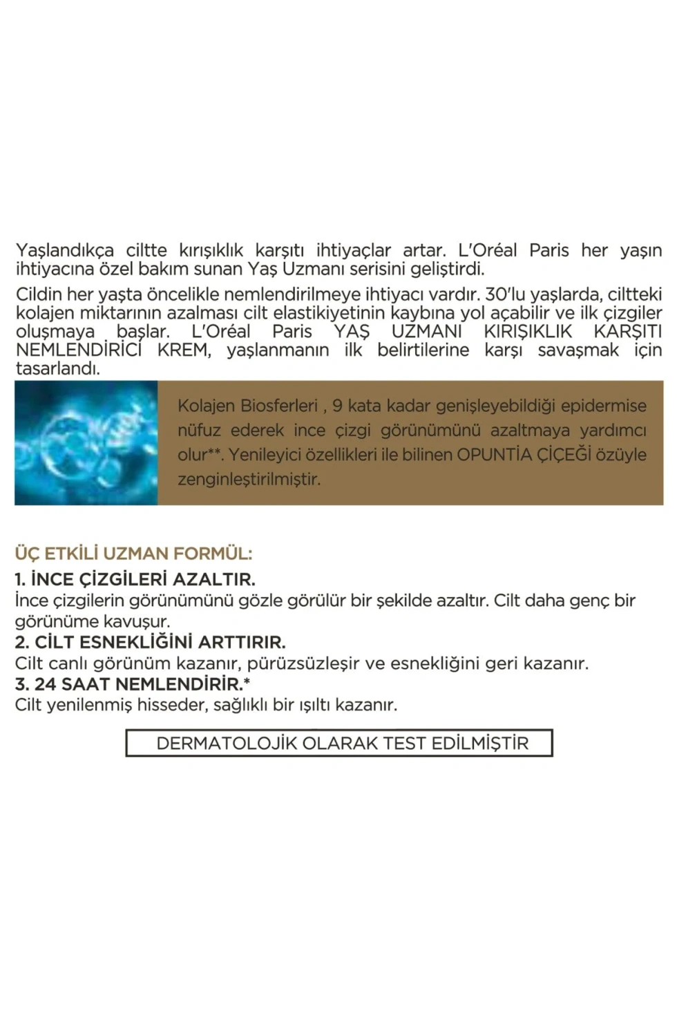 Paris Yaş Uzmanı 30+ Kırışıklık Karşıtı Nemlendirici Krem 50 ml