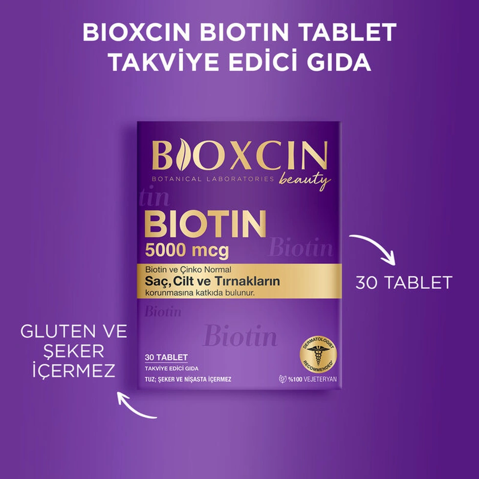 Biotin 5.000 Mcg 30 Tablet - Biotin + Çinko 15 Mg Saç Ve Tırnak Vitamini 2 li Avantaj Paket
