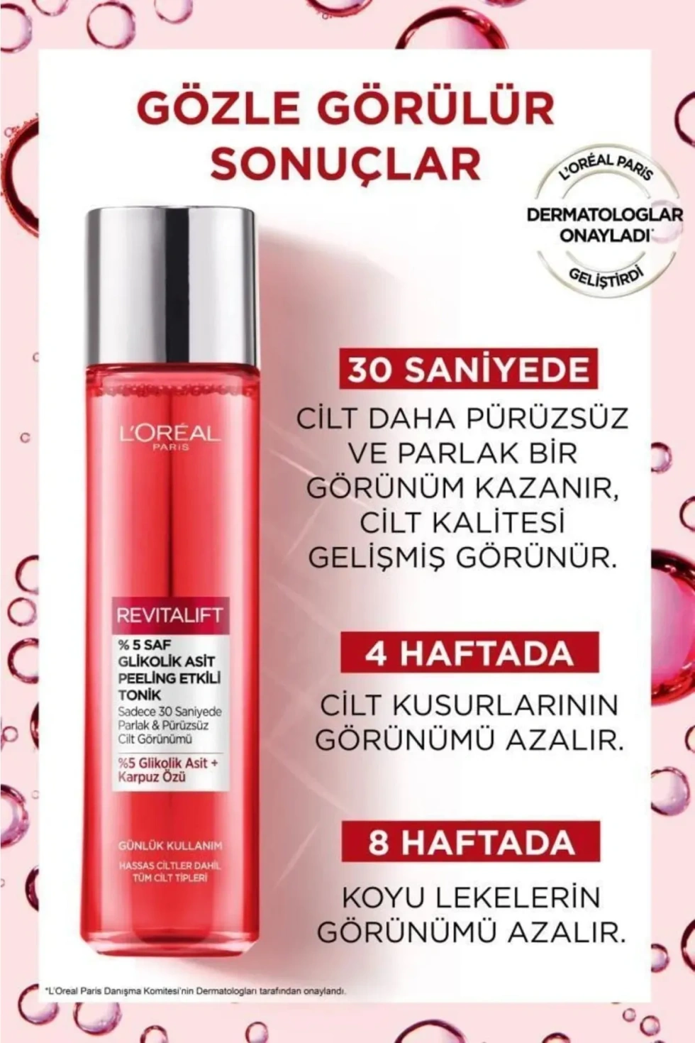 Paris Revitalift Peeling Etkili Tonik 180 ml