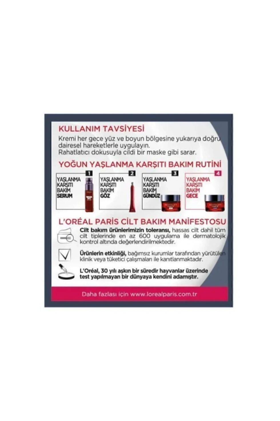 Paris Revitalift Lazer X3 Yoğun Yaşlanma Karşıtı Kremi Gece 50ml