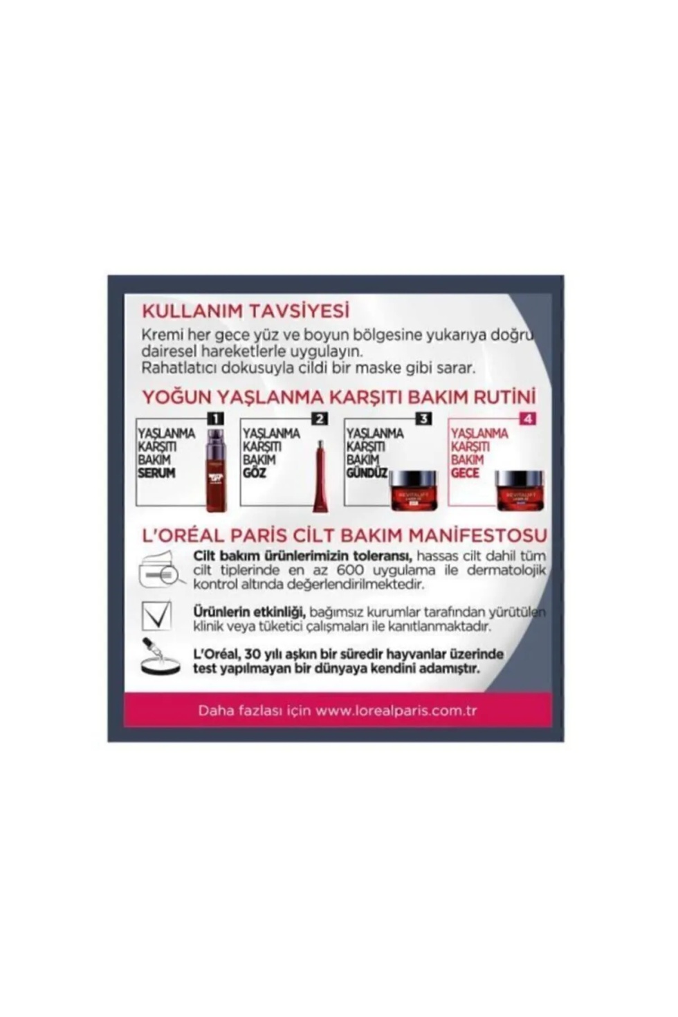 Paris Revitalift Lazer X3 Yoğun Yaşlanma Karşıtı Kremi Gece 50ml