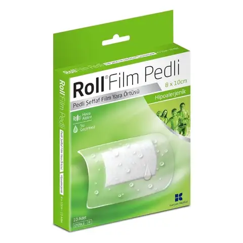 Film Pedli Şeffaf Yara Örtüsü 8x10 cm 10lu