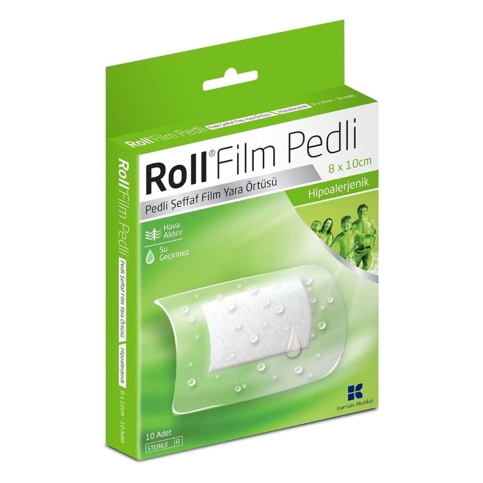 Film Pedli Şeffaf Yara Örtüsü 8x10 cm 10lu