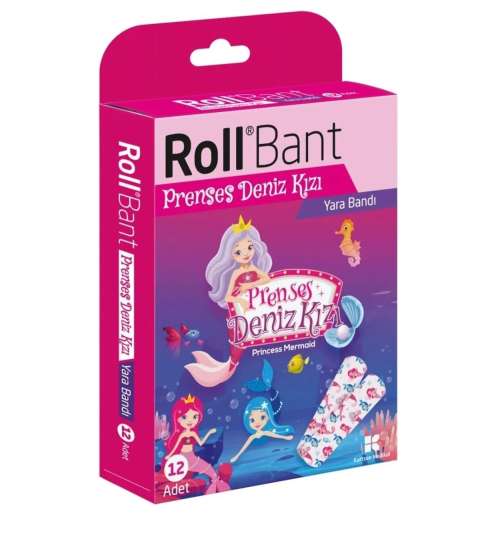 Rollbant Prenses Deniz Kızı Yara Bandı 12 Adet